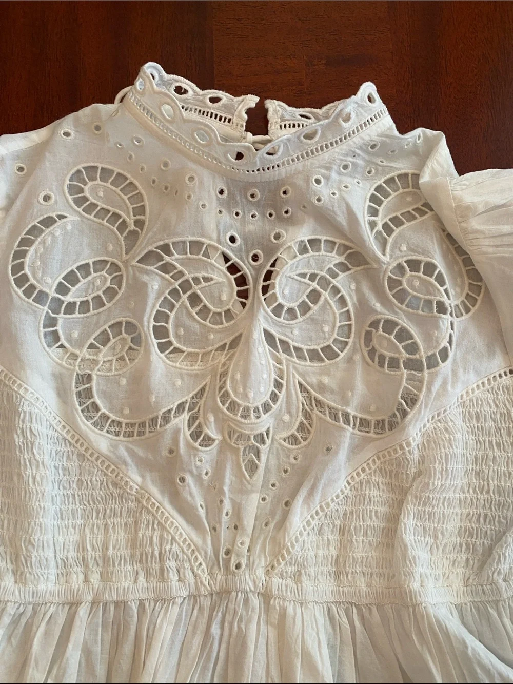 Anthropologie Forever That Girl White Eyelet Babydoll Top Let Me Be Size XS